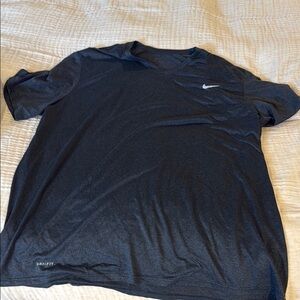 NWT Nike Black/charcoal v neck dry fit Short Sleeve Tee black size 4XLT.